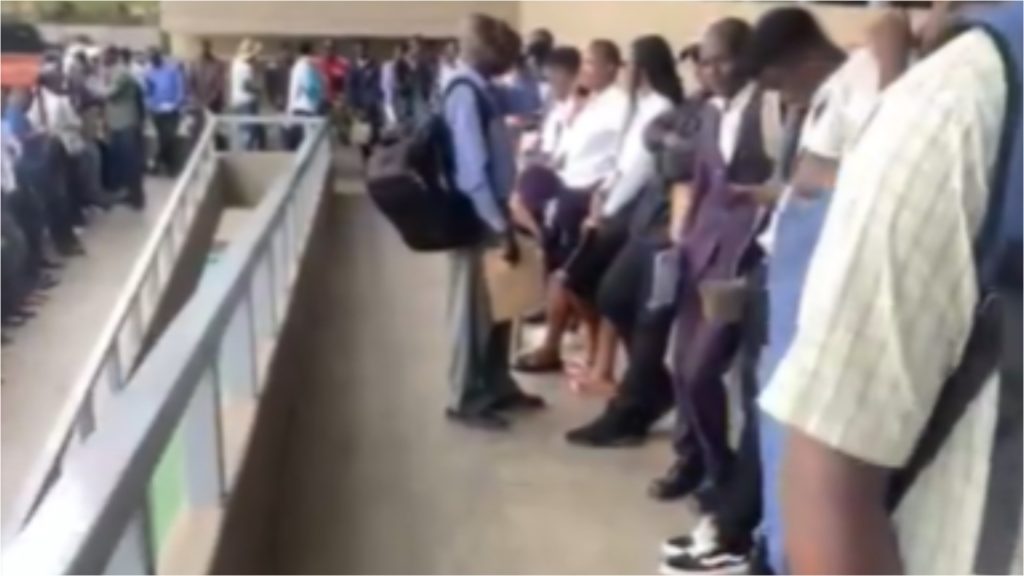 Kenyans queue for job interview at KICC. PHOTO/Screengrab by K24 Digital from videos posted on X by @SethOlale