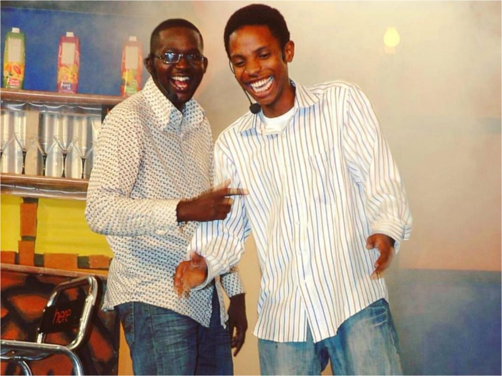 TBT Photo of Eric Omondi with Mwalimu Churchill. 