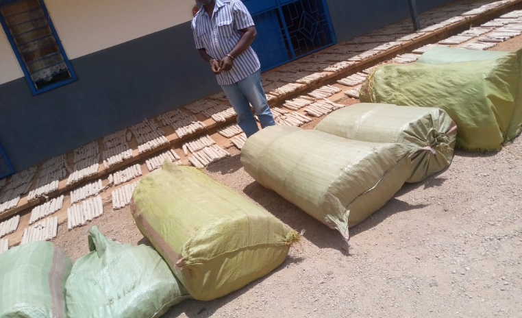 The bhang bags of suspected bhang intercepted by police. PHOTO/@DCI_Kenya/X