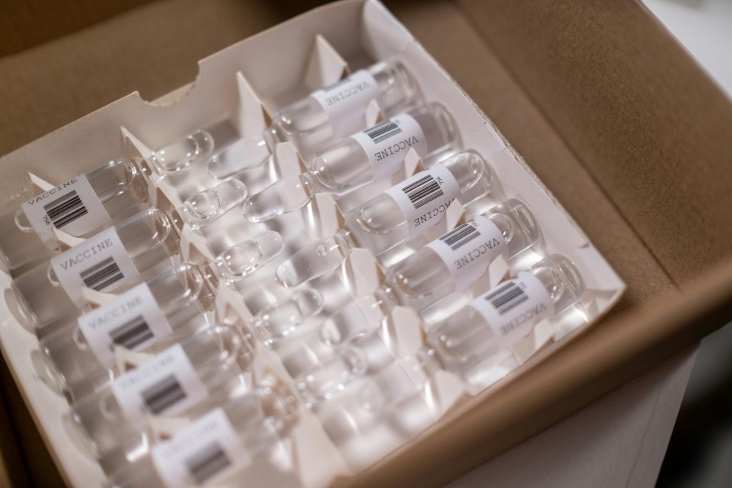 Bottles containing vaccines,Image used for illustration. PHOTO/Pexels