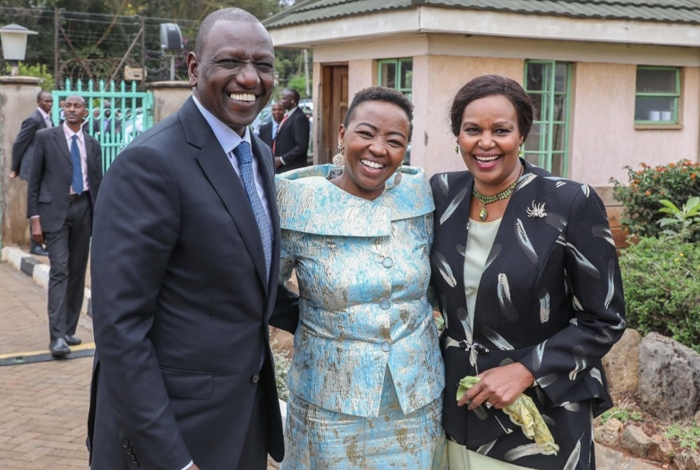 President William Ruto, First Lady Rachel Ruto and Reverend Teresia Wairimu during a past event. PHOTO/@MamaRachelRuto/X