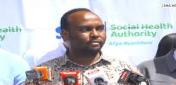 SHA Director of Corporate Services Ibrahim Alio speaking on Sunday October 6, 2024. PHOTO/ Screengrab by K24