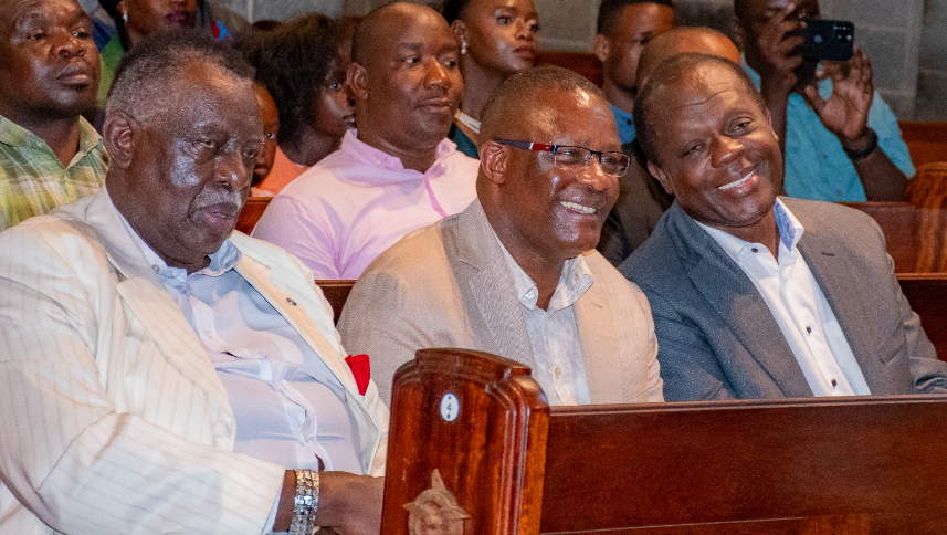 Former Jubilee Secretary General Raphael Tuju and Deputy Chief of Staff at ACK Church on Saturday October 26, 2024. PHOTO/@EliudOwalo/X