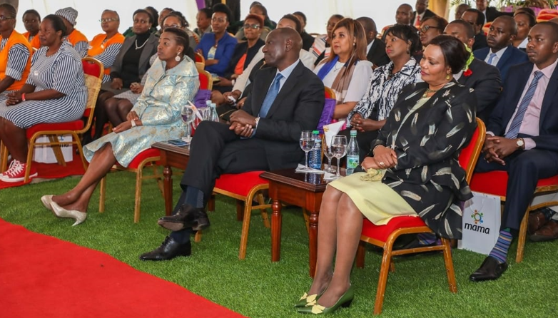 (From right to left) Reverend Teresia Wairimu, President William Ruto and First Lady Rachel Ruto during a past function. PHOTO/@MamaRachelRuto/X