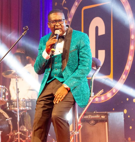 Comedian Churchill last night during Churchill Show. PHOTO/@mwalimuchurchill/Instagram
