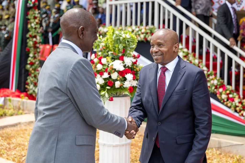 President William Ruto and Deputy President Kithure Kindiki. PHOTO/@KIMANIICHUNGWAH/X