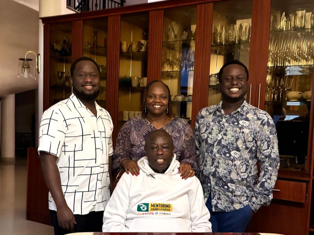 Kevin, Dorcas, Keith and Rigathi Gachagua (in white hoodie) pose during the birthday party on November 29, 2024. PHOTO/@rigathi/X