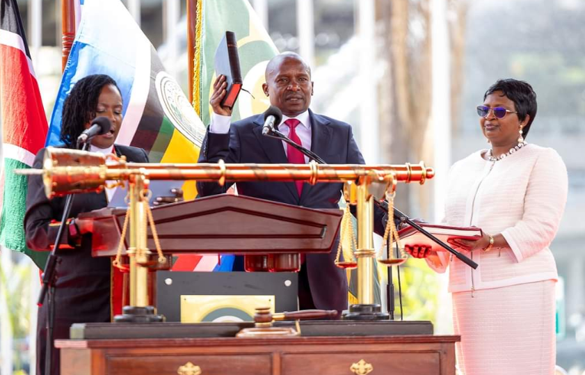 Deputy President Kithure Kindiki takes oath of office on November 1, 2024.