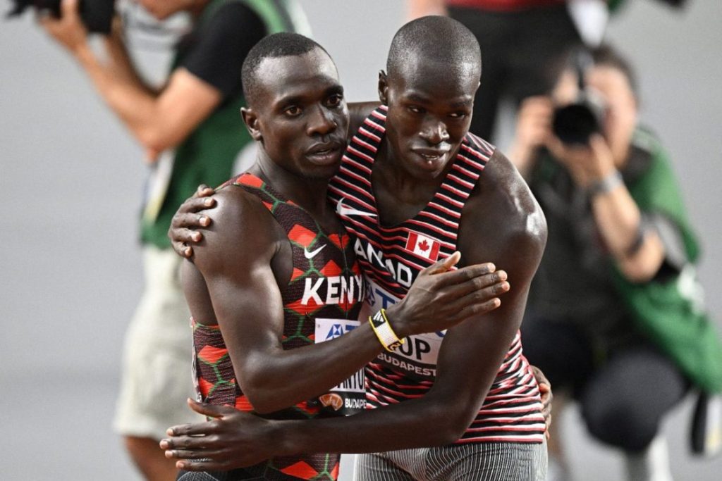 Emmanuel Wanyonyi and Jacob Krop in World Athletics Championship action in Budapest, Austria. PHOTO/World Athletics.