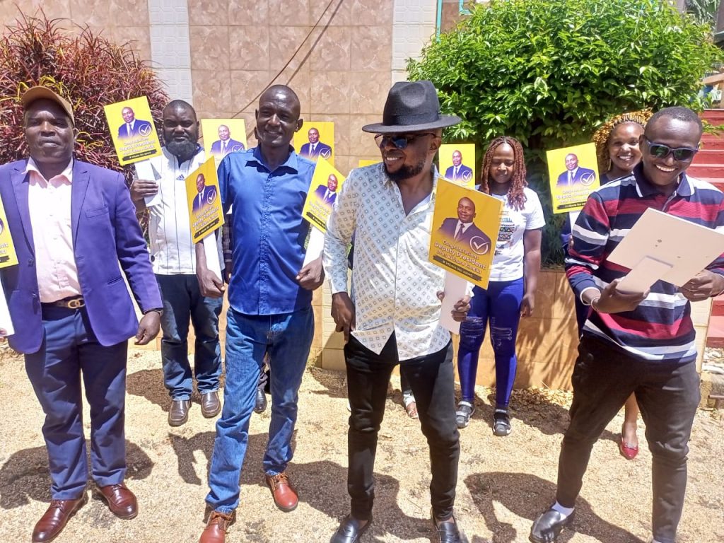 Local leaders when they addressed press in Embu town. PHOTO/Brian Malila