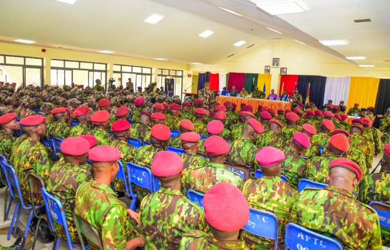 Police officers at Embakasi Campus during the closing of their training on Friday November 8, 2024. PHOTO/@NPSOfficial_KE/X