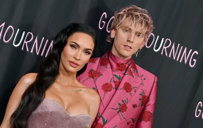 Actress Megan Fox and US rapper Machine Gun Kelly pose for a photo during a past function. PHOTO/@NME/X