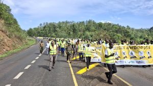 World Day of Remembarance procession at Nithi Bridge, Tharaka Nithi County. PHOTO/Blaise Gitonga