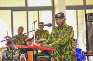 Inspector General of Police Douglas Kanja addressing security officers on Friday November 8, 2024. PHOTO/@NPSOfficial_KE/X