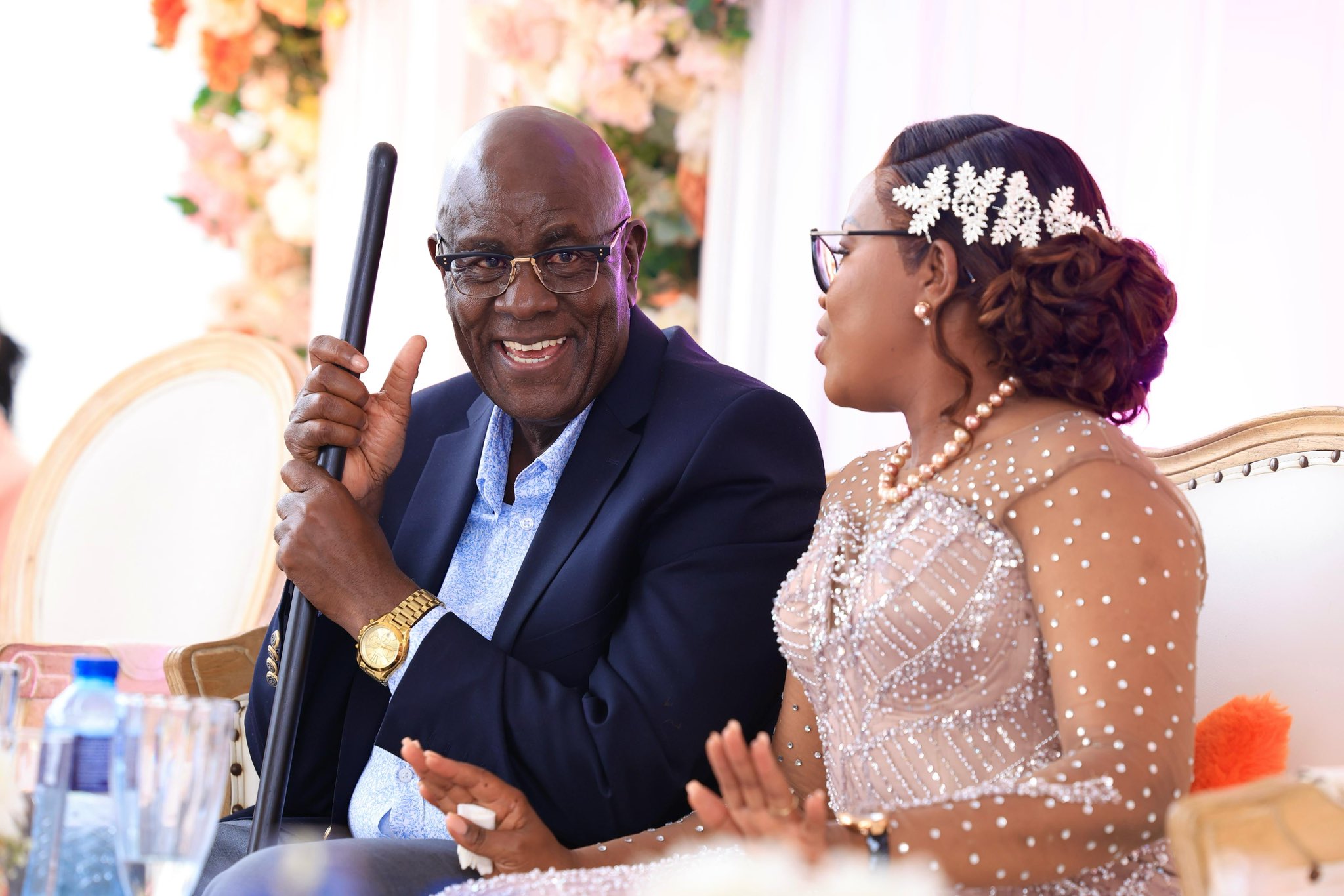 Court of Appeal judge Aggrey Muchelule and Judy Kerich during their traditional wedding on Friday November 29, 2024. PHOTO/@HonWetangula/X