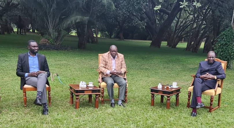 Nyandarua senator Methu Muhia, Rigathi Gachagua and president William Ruto during a past function. PHOTO/@methumuhia/X