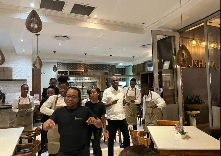 Gideon Moi celebrates his late birthday at Gaborone's Bukhara restaurant. PHOTO/@MoiGideon/X