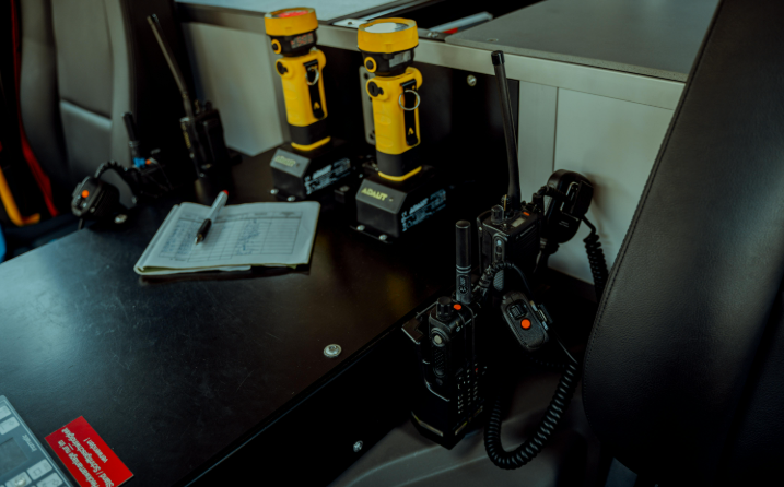 Radio communication devices on a table. PHOTO/Pexels