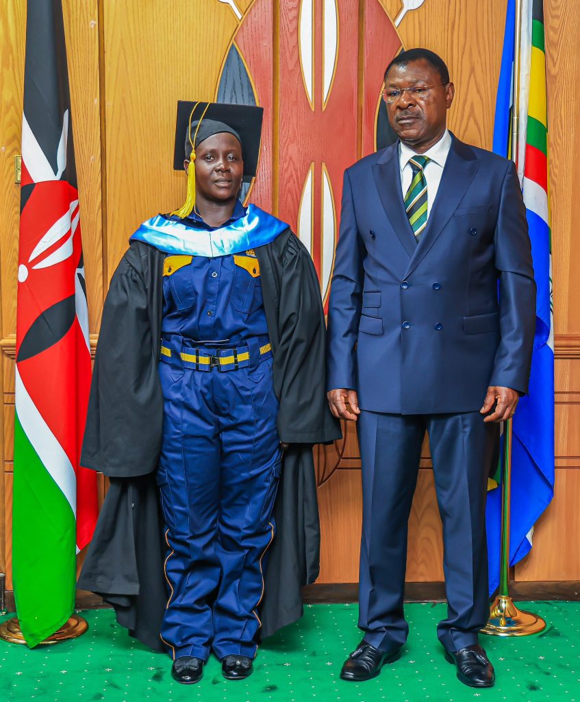 Speaker of the National Assembly Moses Wetang'ula with Claire Juma. PHOTO/@HonWetangula/X