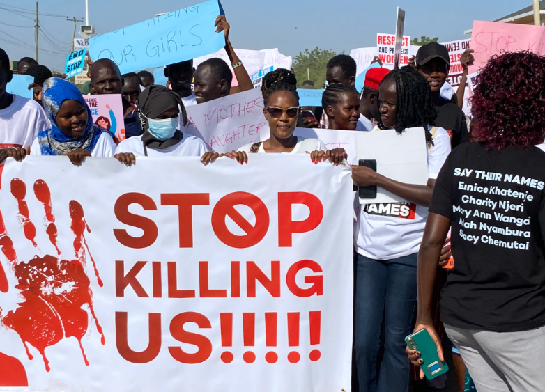 Anti-femicide protestors