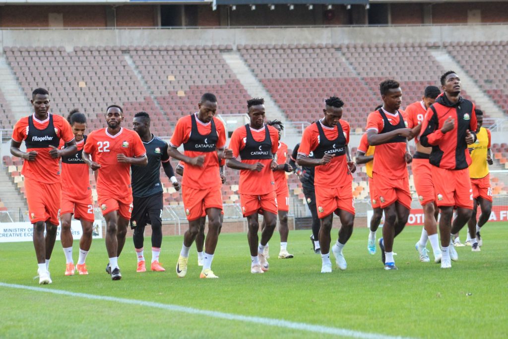 Harambee Stars in a training session. PHOTO/@Harambee__Stars/X