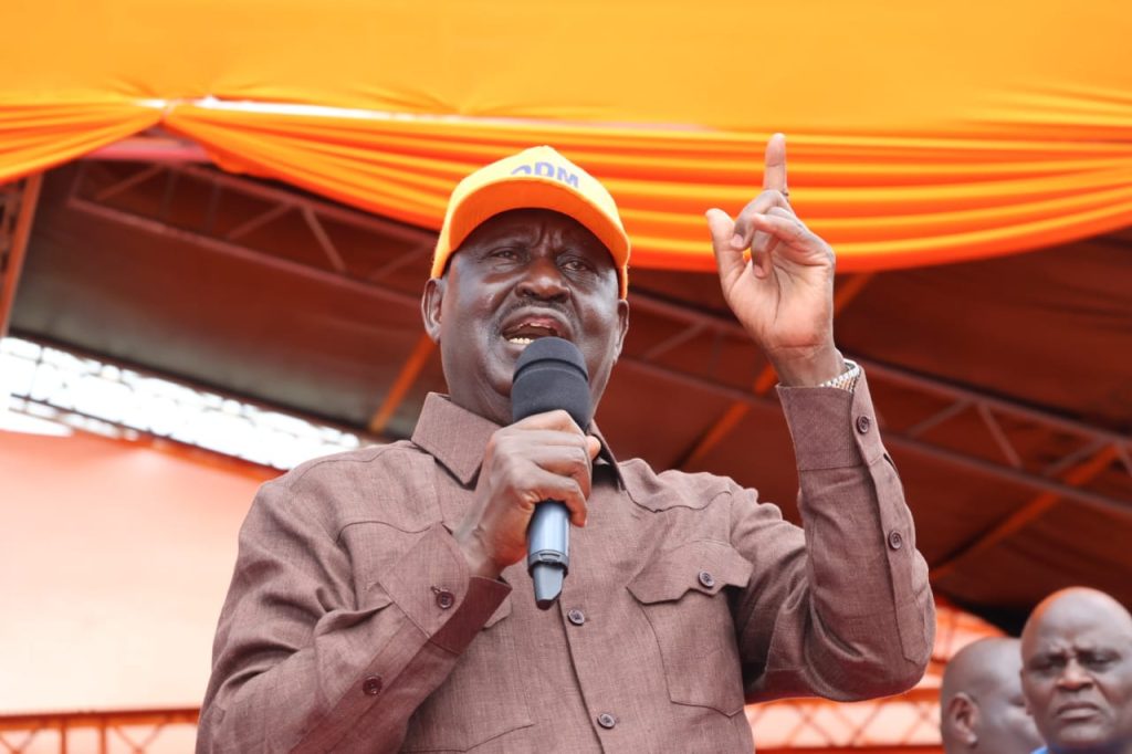 ODM leader Raila Odinga. PHOTO/@DrOparanya/X