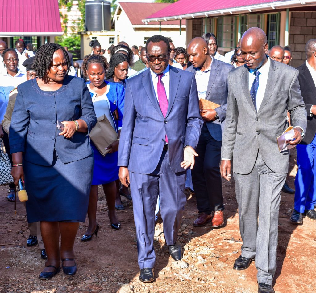 Education Cabinet Secretary Julius Migos Ogamba during the commissioning of 12 newly constructed Junior School classrooms at Kakamega Primary School on December 4, 2024. PHOTO/@EduMinKenya/X