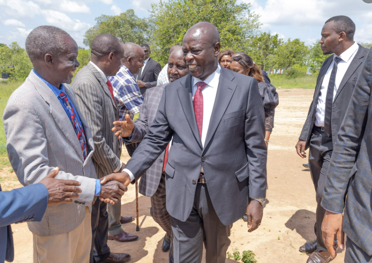 Rigathi Gachagua arriving for a burial ceremony in Makueni County on Wednesday December 18, 2024. PHOTO/https://www.facebook.com/DPGachagua
