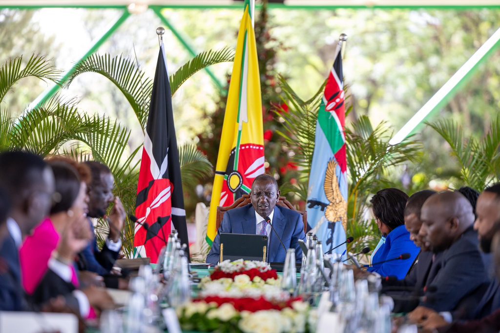 President William Ruto chairing a Cabinet meeting at State House, Nairobi on Tuesday December 17, 2024. PHOTO/@StateHouseKenya/X