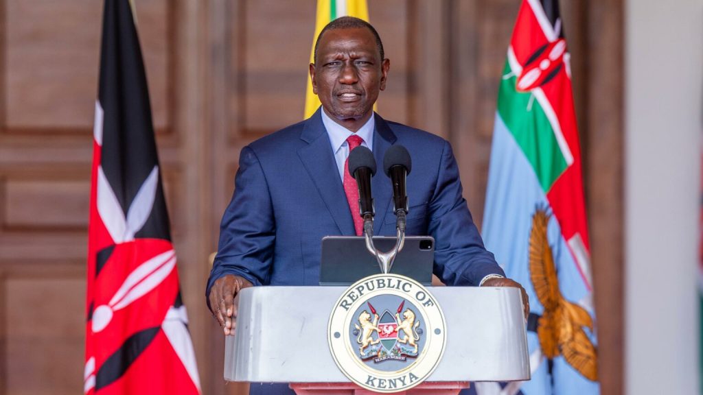 President William Ruto speaking from State House on July 11, 2024 when he dismissed his entire cabinet. PHOTO/@StateHouseKenya/X
