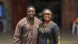 Journalist Ferdinand Omondi with wife Caroline Ng'ang'a. PHOTO/@FerdyOmondi/X