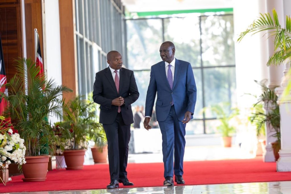 President William Ruto and his Deputy Kithure Kindiki at State House on Tuesday December 17, 2024. PHOTO/https://www.facebook.com/KithureKindiki