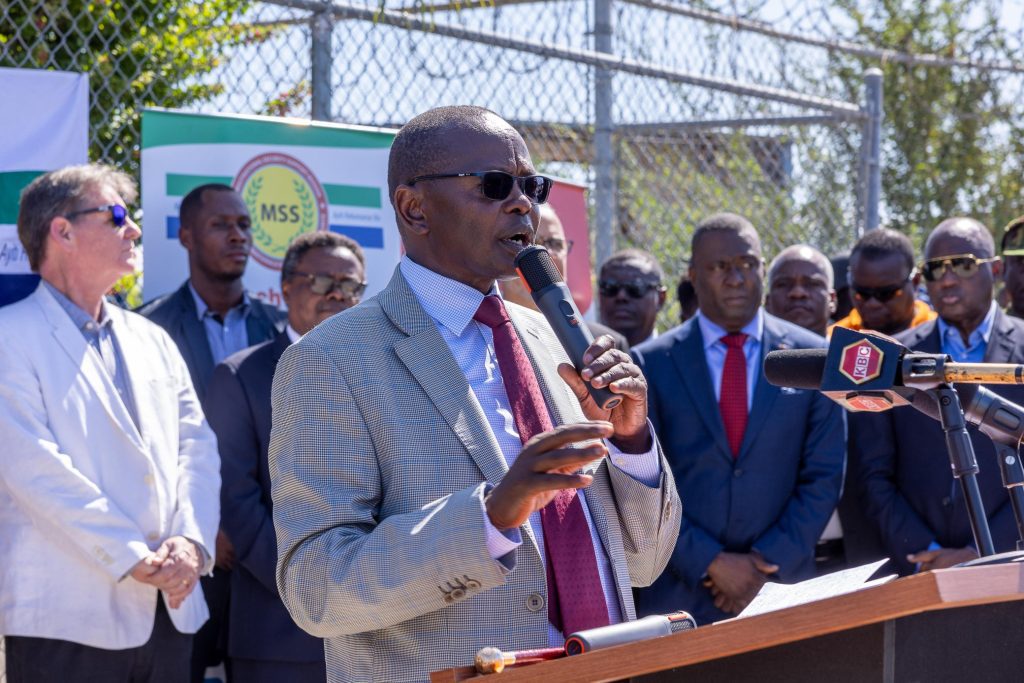 Former Police IG Joseph Boinnet speaking in Haiti on Sunday January 19, 2025. PHOTO/@NPSOfficial_KE/X