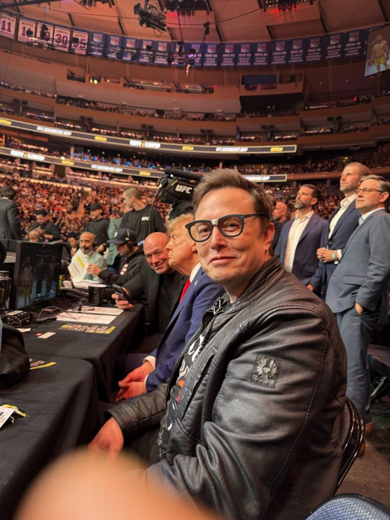 Elon Musk sits besides US President Donald Trump during a campaign rally. The techpreneur, who is also the CEO of Space X, is being sued for allegedly not disclosing his stake in Twitter on time before he bought the social media platform. PHOTO/@elonmusk/X