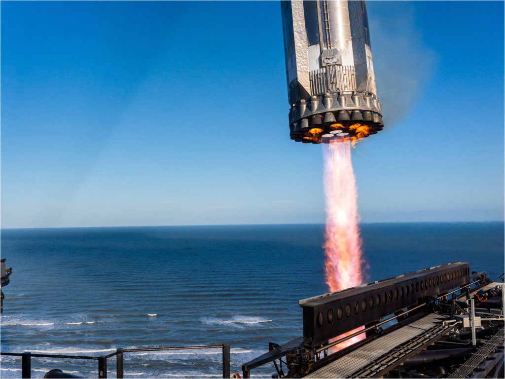 The first Starship flight test of 2025. PHOTO/@SpaceX/X