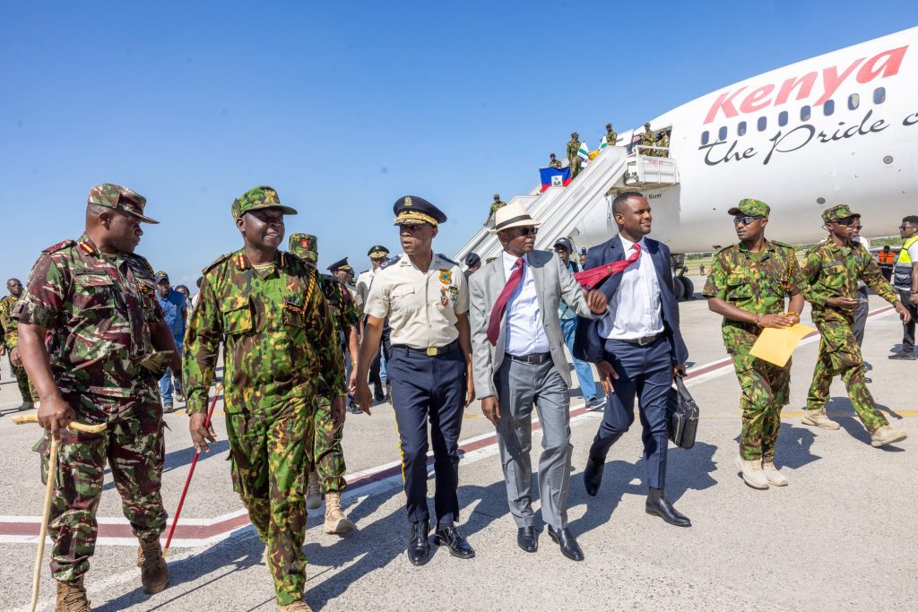 Top security bosses arrive in Haiti on Sunday January 19, 2025. PHOTO/@NPSOfficial_KE/X