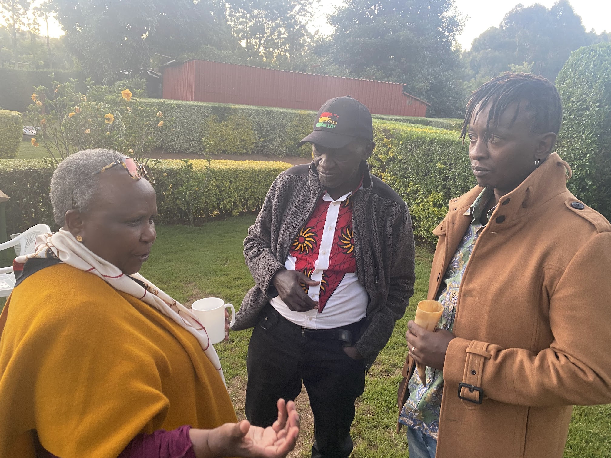 Mukoma Ngugi hanging out with a freedom fighter in Kenya. PHOTO/@MukomaNgugi/X.