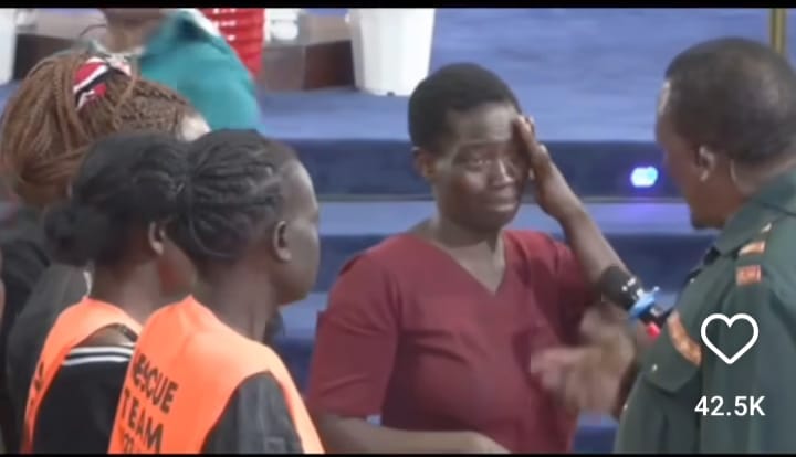 Milka, the lady who was blasted by pastor Ng'ang'a when she appeared before him. PHOTO/Screengrab by K24 Digital of video posted on Instagram by @Nairobigossipclub.