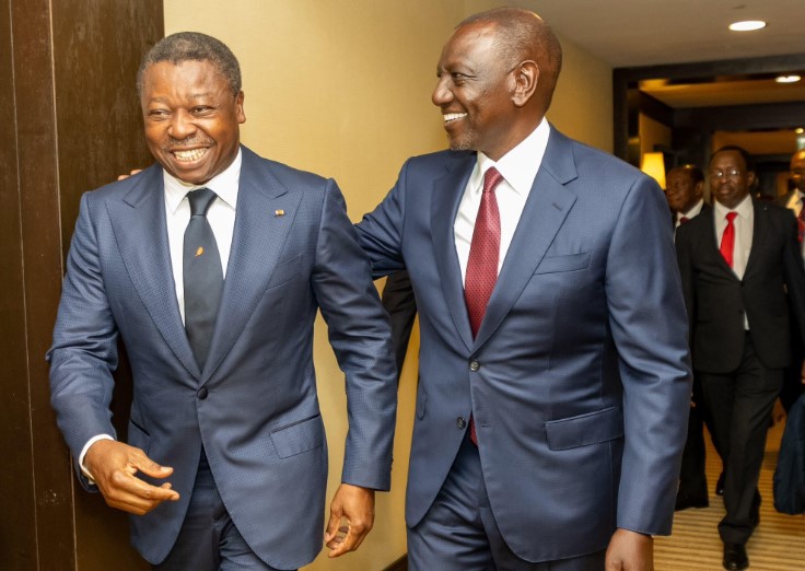 President William Ruto with Togo's President Faure Essozimna Gnassingbe on Tuesday January 7, 2025. PHOTO/@WilliamsRuto/X