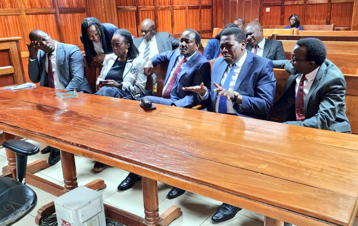 Opposition leaders Kalonzo Musyoka, Eugine Wamalwa, Martha Karua pushing for the release of reportedly abducted youths. PHOTO/@EugeneLWamalwa/X