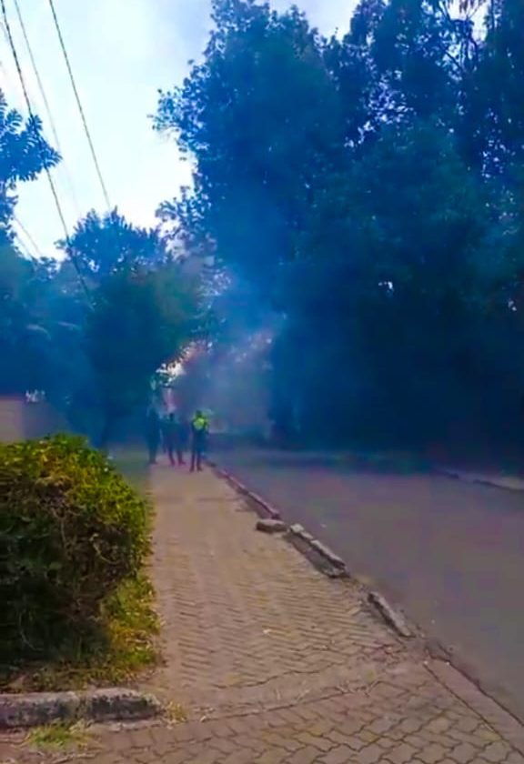 A screengrab of the protests that erupted in Westlands. PHOTO/Screengrab by K24 Digital from videos posted on X by @ShiroCatherine