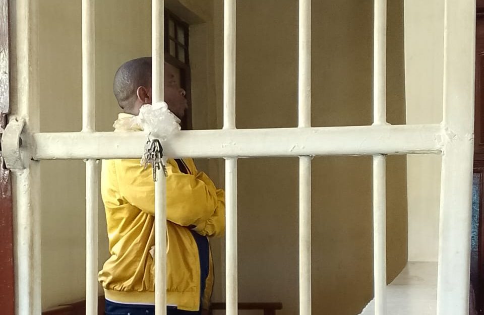 Terror suspect, Emmanuel Mupira Kambala, a Congolese national, when he appeared at Kahawa Law courts on Thursday, January 16, 2025. PHOTO/Zipporah Ngwatu.