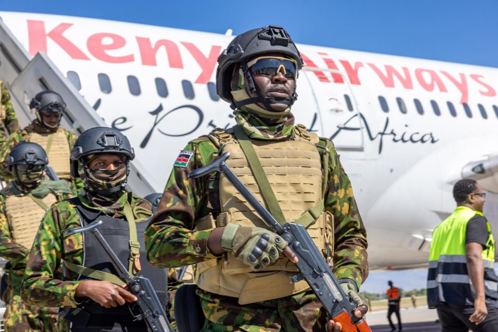 Kenya police officers arrive in Haiti on Sunday January 19, 2025. PHOTO/@NPSOfficial_KE/X