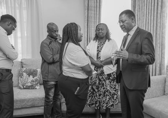 National Assembly Speaker Moses Wetang’ula leads a delegation of Members of Parliament in paying their respects to the late Baringo Senator William Cheptumoto at his residence on February 20, 2025. PHOTO/@HonWetangula/X