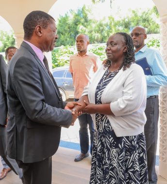 National Assembly Speaker Moses Wetang’ula leads a delegation of Members of Parliament in paying their respects to the late Baringo Senator William Cheptumoto at his residence on February 20, 2025. PHOTO/@HonWetangula/X