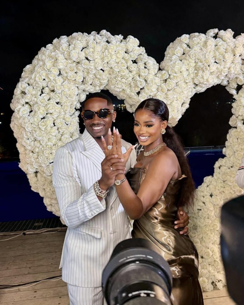 Juma Jux when he did a second proposal to Priscillah. PHOTO/@Juma_jux/Instagram.