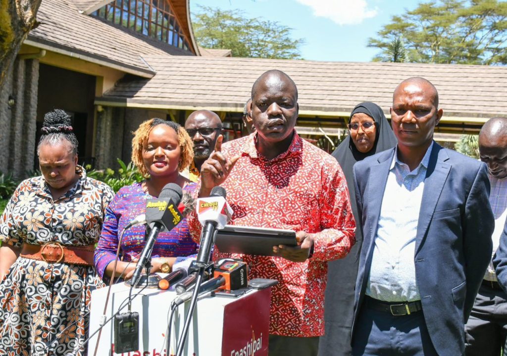 IEBC Selection Panel Chairperson Nelson Makanda addressing the press on Sunday February 16, 2025. PHOTO/https://www.facebook.com/ParliamentKE