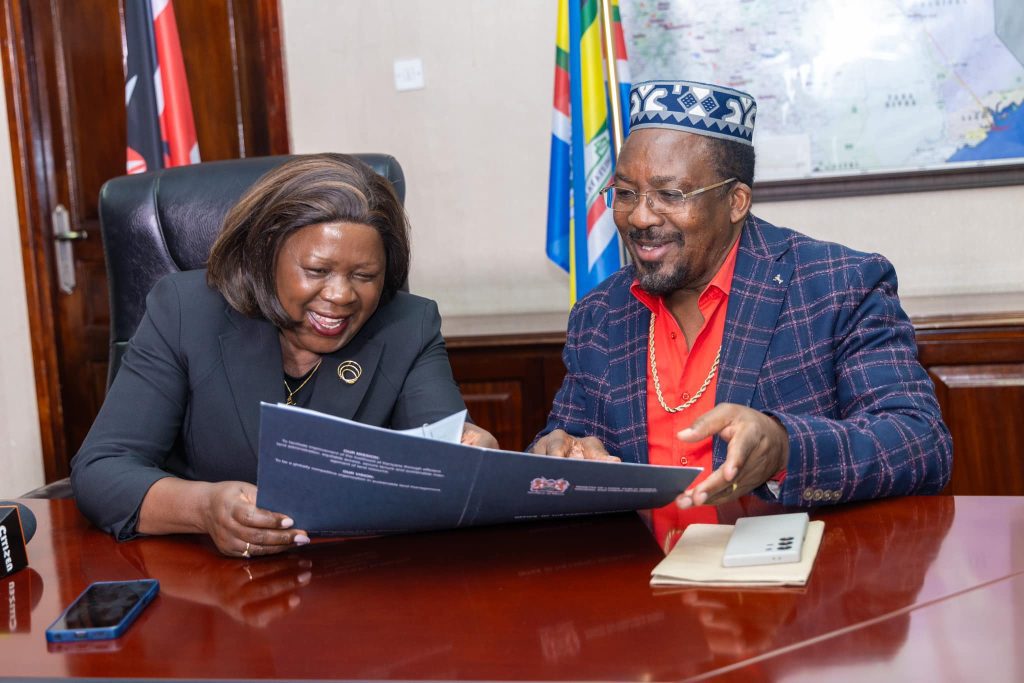 CS Alice Wahome during a meeting with Apostle James Ng'ang'a on Wednesday 12, 2025. PHOTO/https://www.facebook.com/HonAliceMuthoniWahome