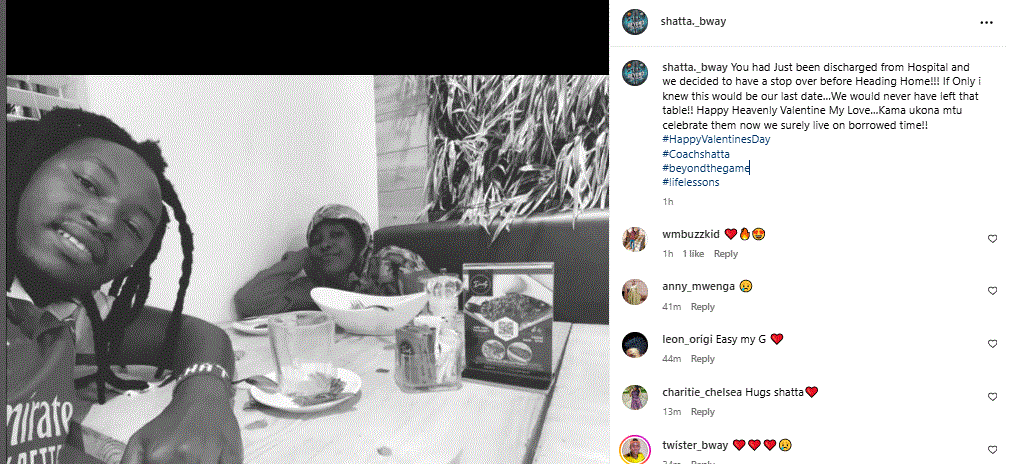 Shatta Bway's post remembering last moments with his late wife