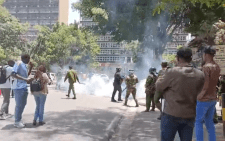 Police teargas TUK students demonstrating in Nairobi CBD over university closure